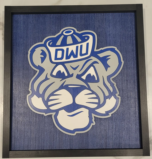 DWU Retro Tiger Wooden Sign