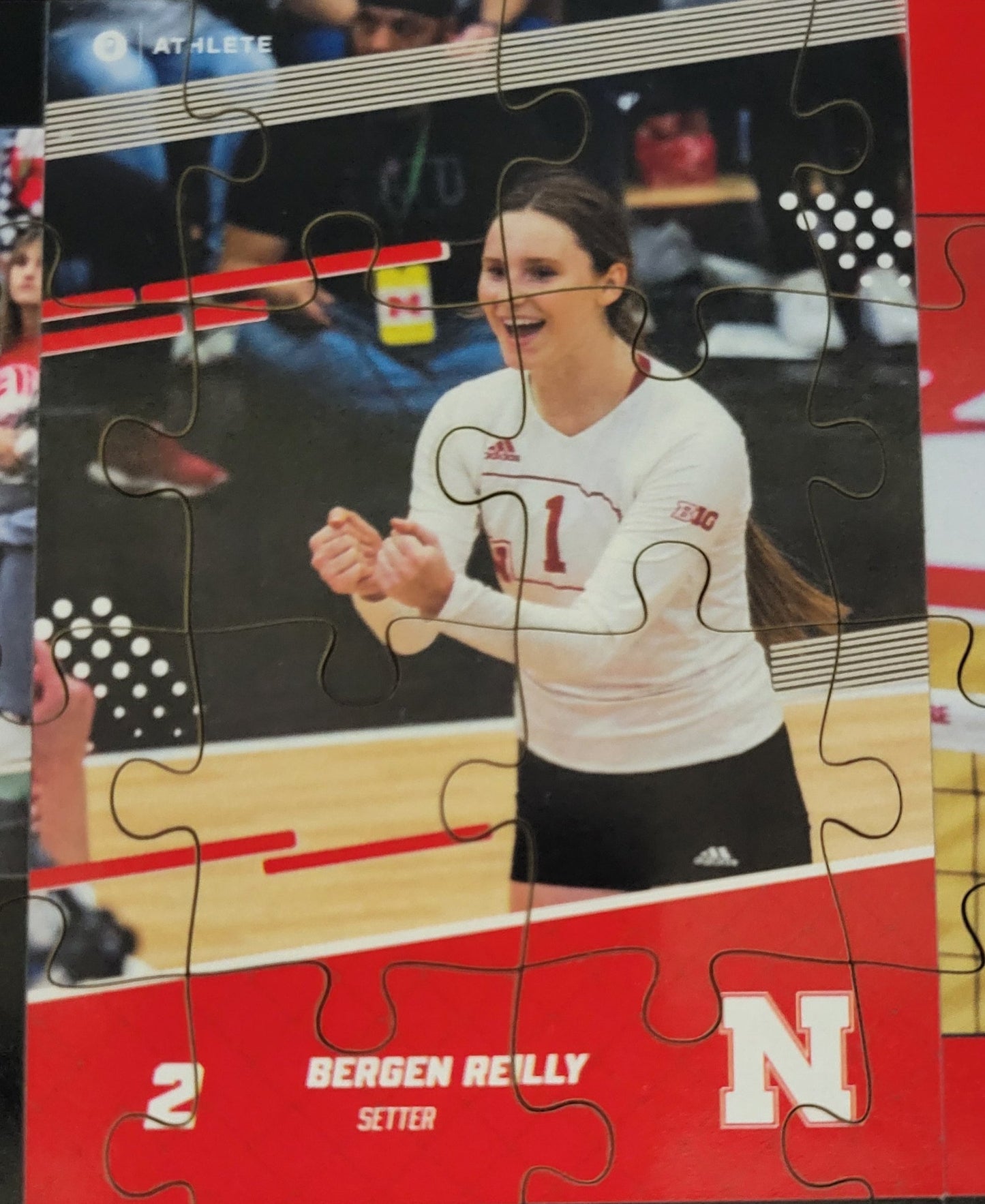 Husker Volleyball Wooden Puzzle