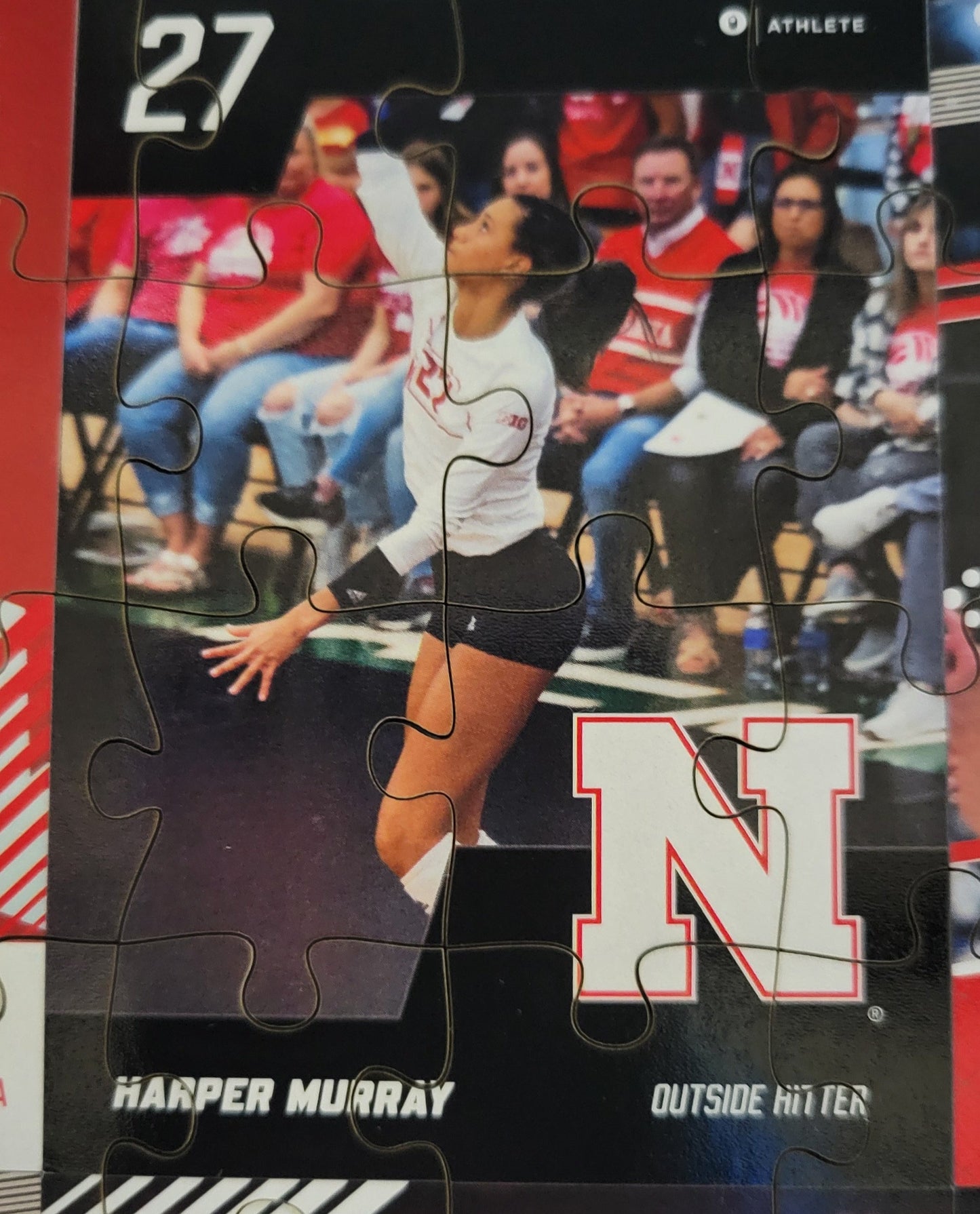 Husker Volleyball Wooden Puzzle